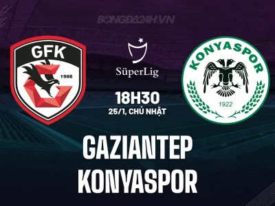 Dự đoán bùng nổ: Gaziantep vs Konyaspor – Kịch tính chia điểm tại Super Lig 2025/26?