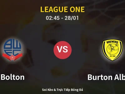 Kết Quả: Bolton 2-1 Burton Albion – Highlight & Bàn Thắng | League One