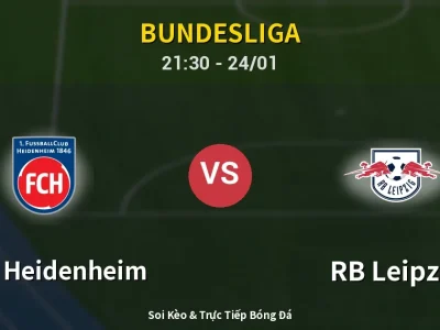 Soi Kèo 1. FC Heidenheim vs RB Leipzig – 21:30 24/01 | Nhận Định, Dự Đoán Tỷ Số