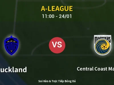 Kết Quả: Auckland 2-2 Central Coast Mariners – Highlight & Bàn Thắng | A-League