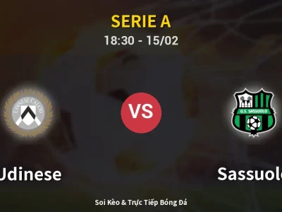Kết Quả: Udinese 1-2 Sassuolo – Highlight & Bàn Thắng | Serie A