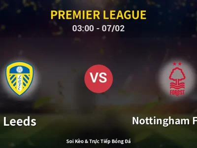Kết Quả: Leeds 3-1 Nottingham Forest – Highlight & Bàn Thắng | Premier League