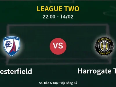 Soi Kèo Chesterfield vs Harrogate Town – 22:00 14/02 | Nhận Định, Dự Đoán Tỷ Số
