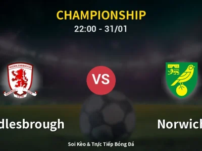 Soi Kèo Middlesbrough vs Norwich – 22:00 31/01 | Nhận Định, Dự Đoán Tỷ Số