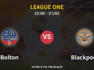 🔴 Trực Tiếp: Bolton 0-0 Blackpool – Link Xem League One (Full HD)
