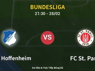 Soi Kèo 1899 Hoffenheim vs FC St. Pauli – 21:30 28/02 | Nhận Định, Dự Đoán Tỷ Số