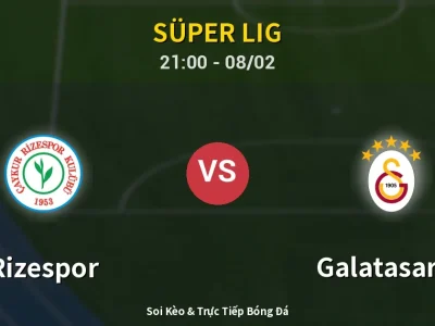 🔴 Trực Tiếp: Rizespor 0-1 Galatasaray – Link Xem Süper Lig (Full HD)