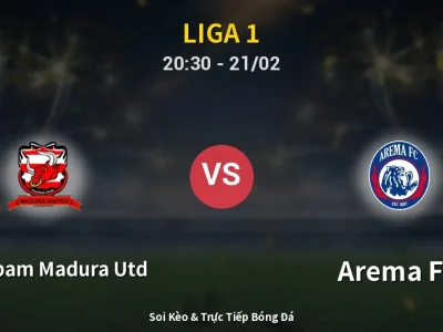 🔴 Trực Tiếp: Persepam Madura Utd 2-2 Arema FC – Link Xem Liga 1 (Full HD)