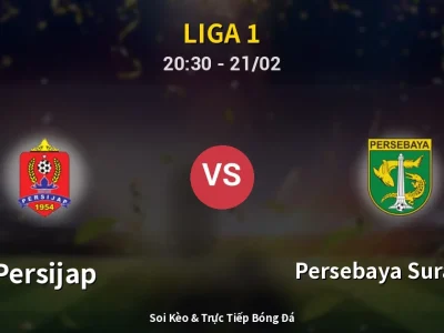 🔴 Trực Tiếp: Persijap 2-0 Persebaya Surabaya – Link Xem Liga 1 (Full HD)