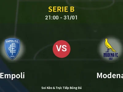 🔴 Trực Tiếp: Empoli 0-0 Modena – Link Xem Serie B (Full HD)