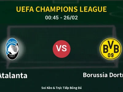 Kết Quả: Atalanta 4-1 Borussia Dortmund – Highlight & Bàn Thắng | UEFA Champions League