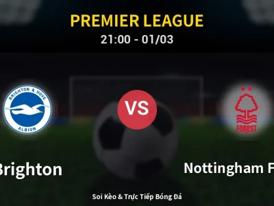 🔴 Trực Tiếp: Brighton 2-1 Nottingham Forest – Link Xem Premier League (Full HD)