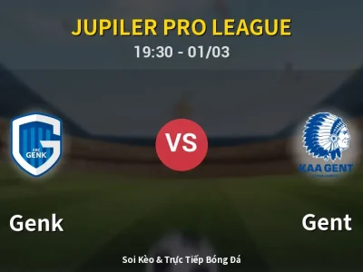 Kết Quả: Genk 3-0 Gent – Highlight & Bàn Thắng | Jupiler Pro League