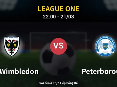 Soi Kèo AFC Wimbledon vs Peterborough – 22:00 21/03 | Nhận Định, Dự Đoán Tỷ Số