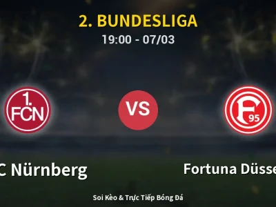 Kết Quả: 1. FC Nürnberg 0-1 Fortuna Düsseldorf – Highlight & Bàn Thắng | 2. Bundesliga