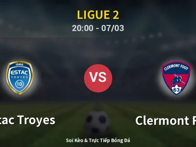 🔴 Trực Tiếp: Estac Troyes 2-1 Clermont Foot – Link Xem Ligue 2 (Full HD)