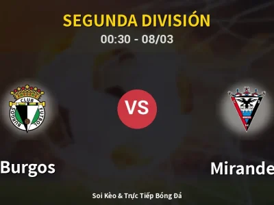 Kết Quả: Burgos 2-0 Mirandes – Highlight & Bàn Thắng | Segunda División