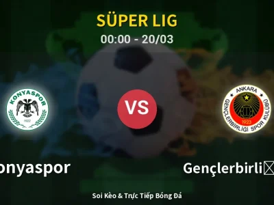 Kết Quả: Konyaspor 1-0 Gençlerbirliği S.K. – Highlight & Bàn Thắng | Süper Lig