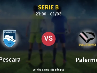 🔴 Trực Tiếp: Pescara 1-1 Palermo – Link Xem Serie B (Full HD)