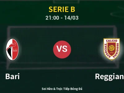 🔴 Trực Tiếp: Bari 4-0 Reggiana – Link Xem Serie B (Full HD)