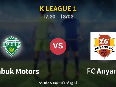 Kết Quả: Jeonbuk Motors 2-1 FC Anyang – Highlight & Bàn Thắng | K League 1