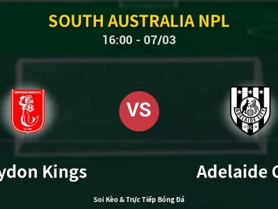 Kết Quả: Croydon Kings 0-4 Adelaide City – Highlight & Bàn Thắng | South Australia NPL